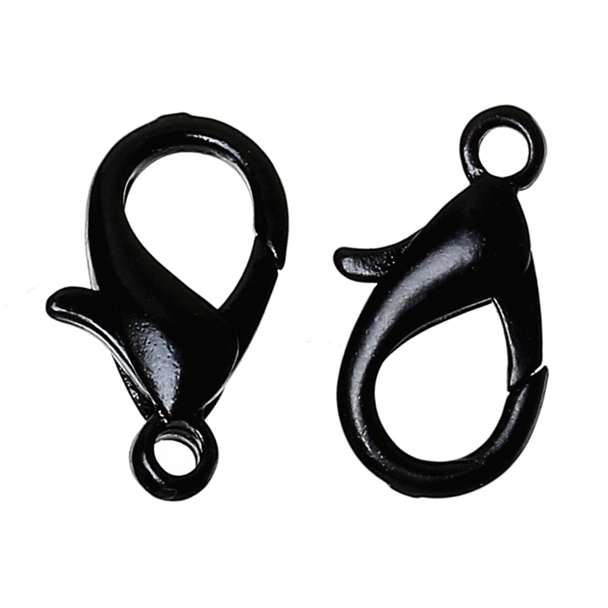 Zink legering Karabijn Black 15mm (5/8 ") x 9mm (3/8"), 4 stuks