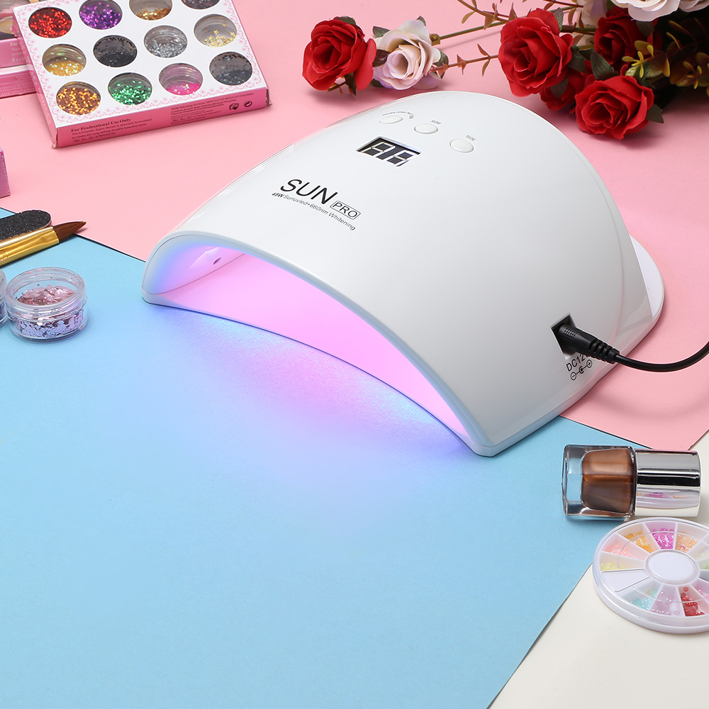SUNPRO 48W Portable Gel Polish LED Nail Dryer Phototherapy Smart Curing Lamp