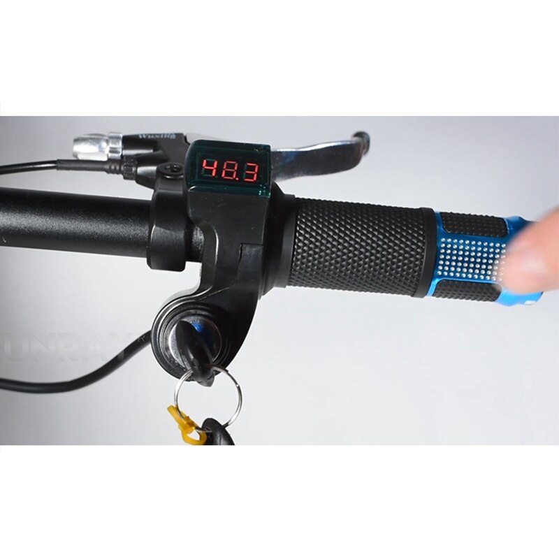 Ebike twist gas digital display 12v-96v til elektrisk cykel gas med håndtag gas håndtag gas lås nøgle til scooter