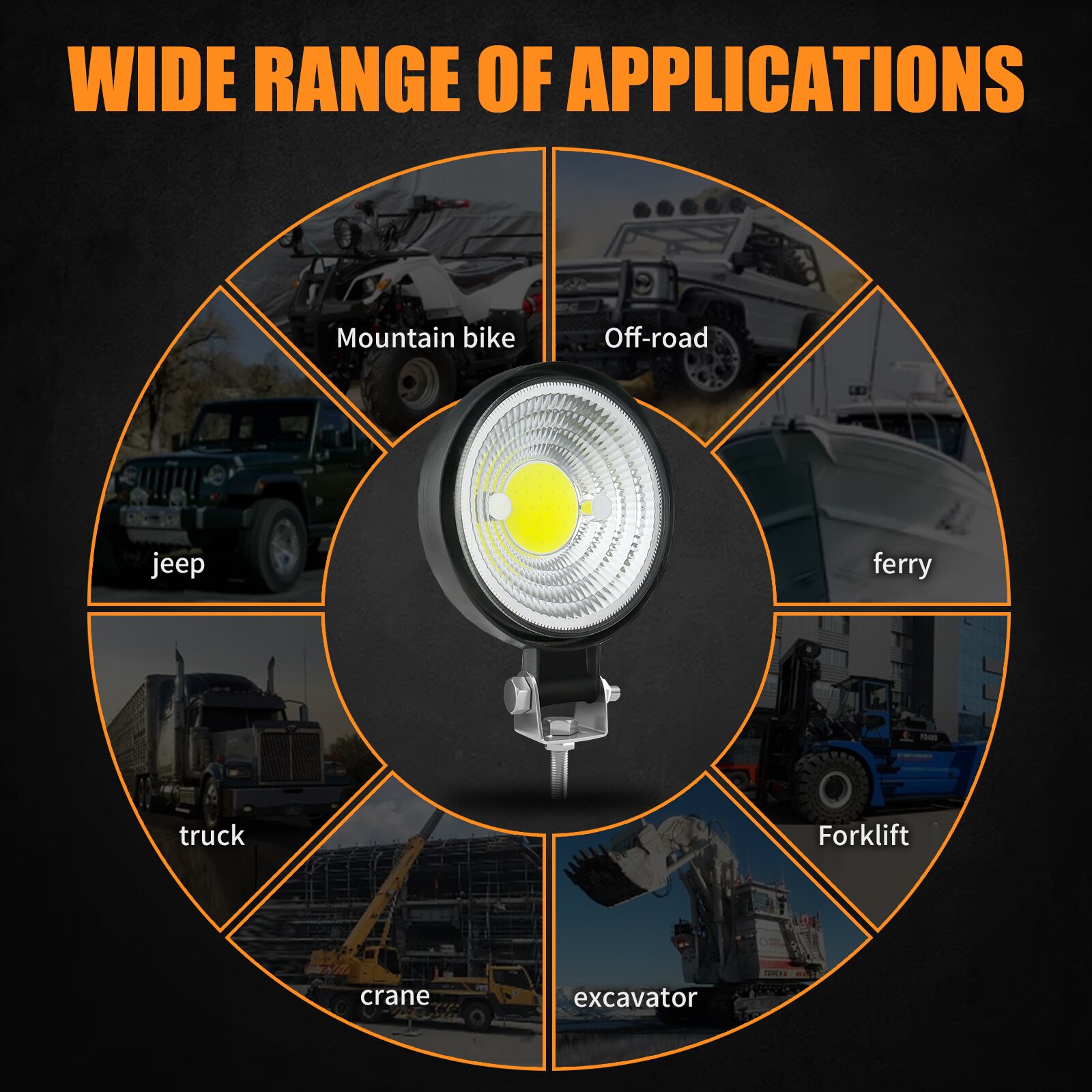 4Pcs Mini Led Work Light COB Chips Work Lamp Headlight For Truck Offroad SUV 12/24V Bright Super Round Flood Spotlights