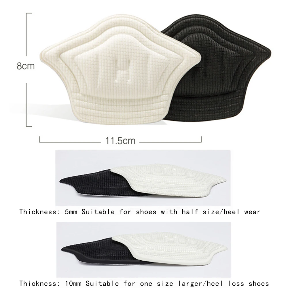Plantillas adhesivas para zapatos de deporte, 4 Uds., alivio del dolor, almohadilla antidesgaste para pies, Protector de cojín ajustable, plantilla adhesiva trasera