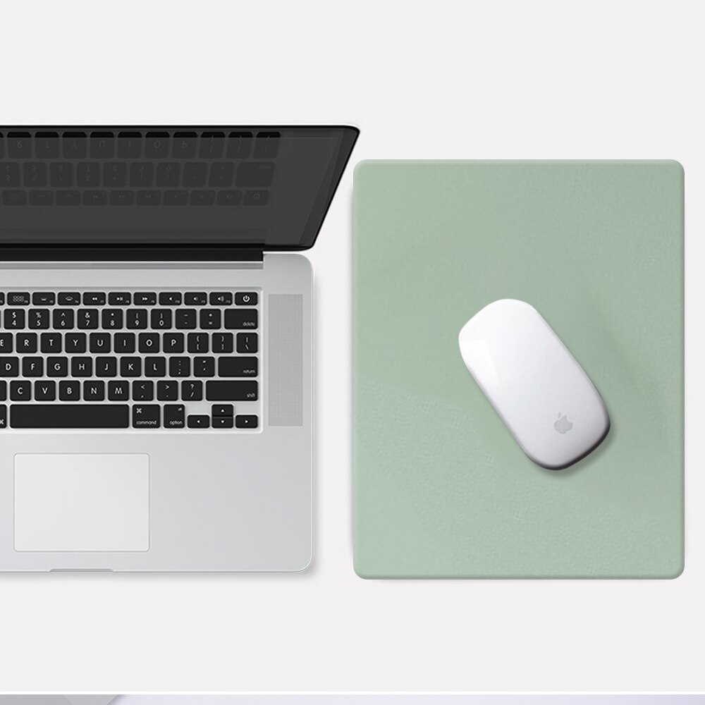 Mouse Pad Waterproof PU Leather Mousepads Simple Solid Color Office Gaming Mouse Pad Mat For Laptop Computer PC Desktop 26x21cm