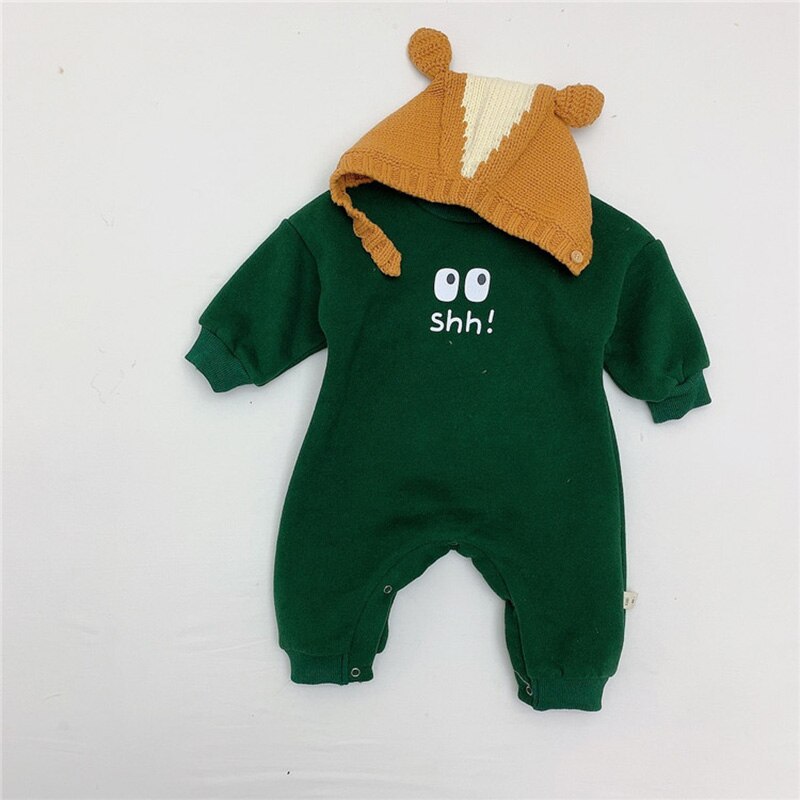MILANCEL-ropa gruesa para bebé, peleles de estilo coreano, Mono para niño, novedad de invierno de: green / 3-6M