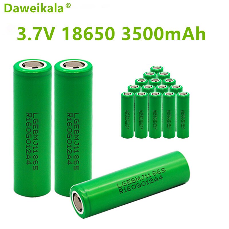 Batteries Lithium-ion rechargeables pour LG MJ1, 100% originales, 1 à 10 pièces, 3.7 v, 3500 mah, 18650, pour lampe de poche, 3500 mah