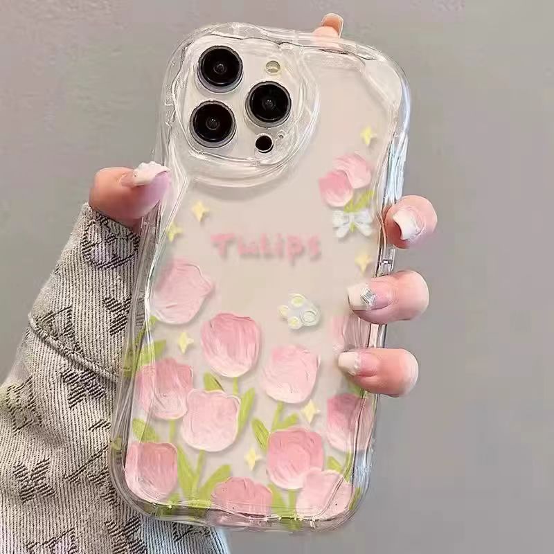Coque de téléphone tulipes pour Honor X6 X7 X8 X6A X7A X8A X5B X6B X7B X8B X9B X7C X9C 50 70 90 Magic 6 Lite, housse en TPU à fleurs transparentes: Néoprène / Beige