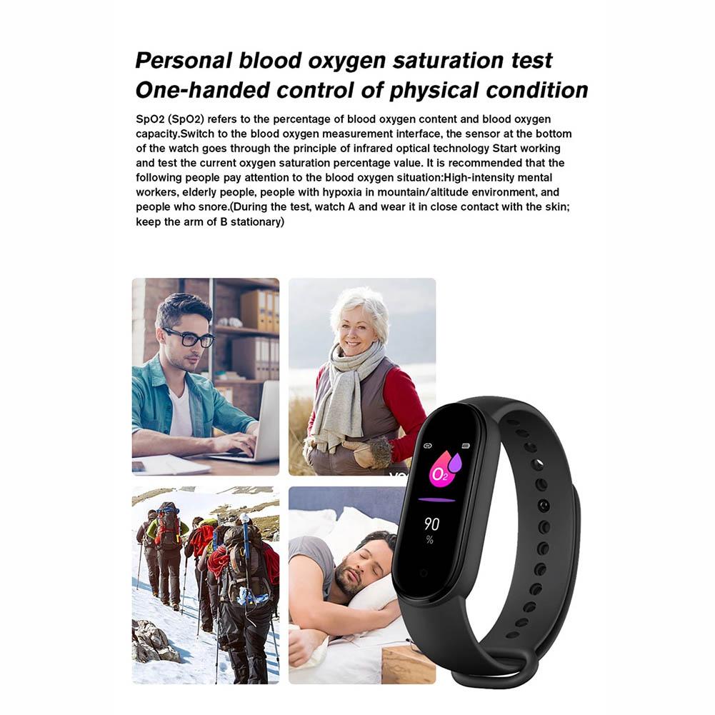 M6 Smart Horloge Armband Bloeddruk Slaap Gezondheid Monitoring Stappenteller Kleur Screen Sport Armband Touch Smart Horloge