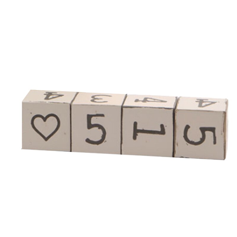 Countdown Calendar Blocks Sign - Counting Down Days Until Mr & Mrs - Wooden Engagement Set for Engaged Couples - Rustic ,6