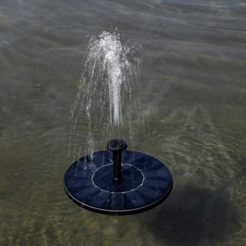 Fuglebad rund sol springvand flydende vand springvand fontæne til haven dekoration sol fontein pool dam vandfald