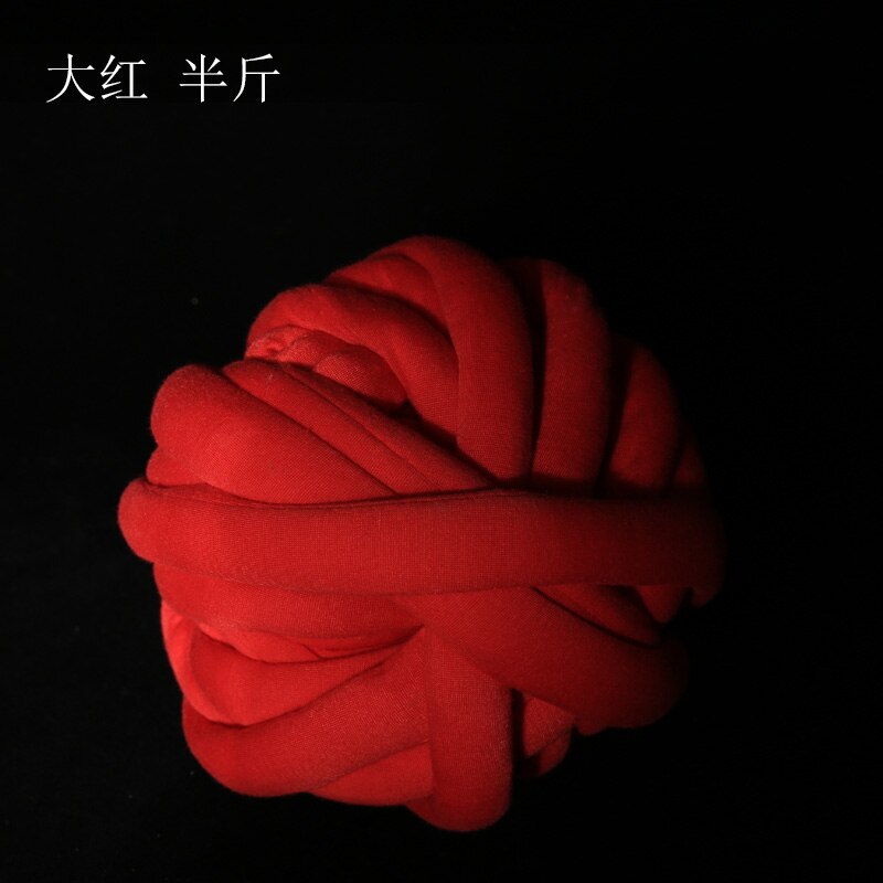 Super Grof Wol Gevulde Katoen Kern Garen Diy Hand-Gebreide Deken Materiaal Merino Wol Alternatieve Huisdier Vriendelijke 500G: Red / 250g
