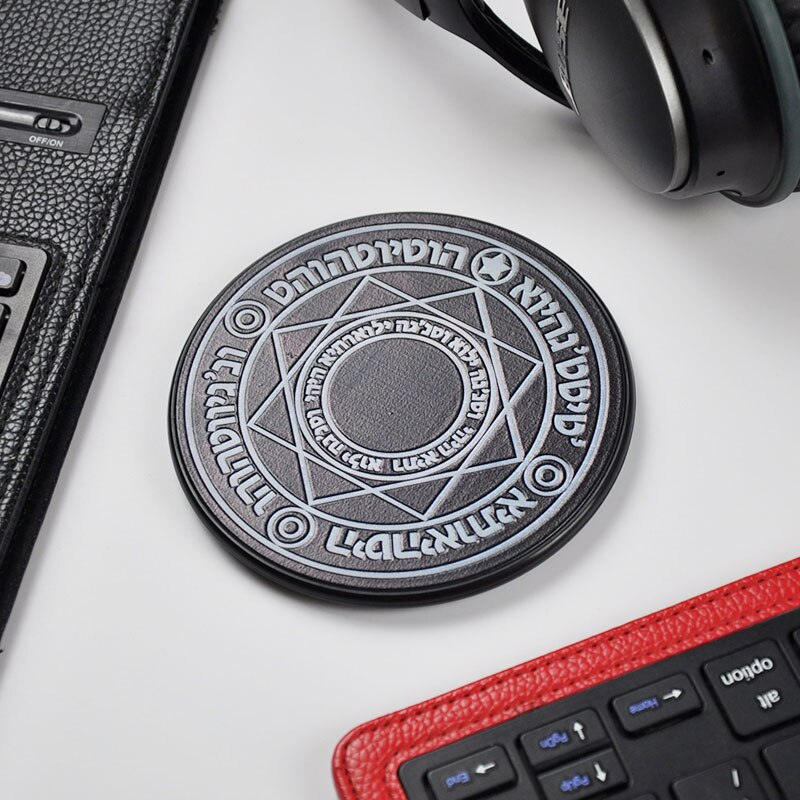 10W Wireless Charger Magic Circle for Iphone Samsung Xiaomi Wireless Mobile Phone Charger Fast Usb Pad Charging Dock: Black