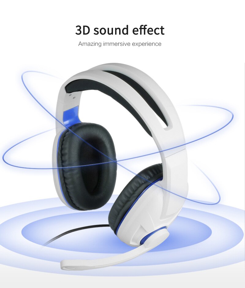Cool Headset Computer Gaming Headset Desktop Notebook Luminous Wire Control Gaming Headset Headphones For PS5 PC