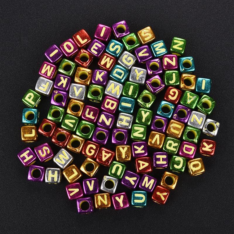 100pc Mixed English Letter Acrylic Beads Flat Heart Alphabet Number Beads For Charms Bracelet Necklace For Jewelry Making DI