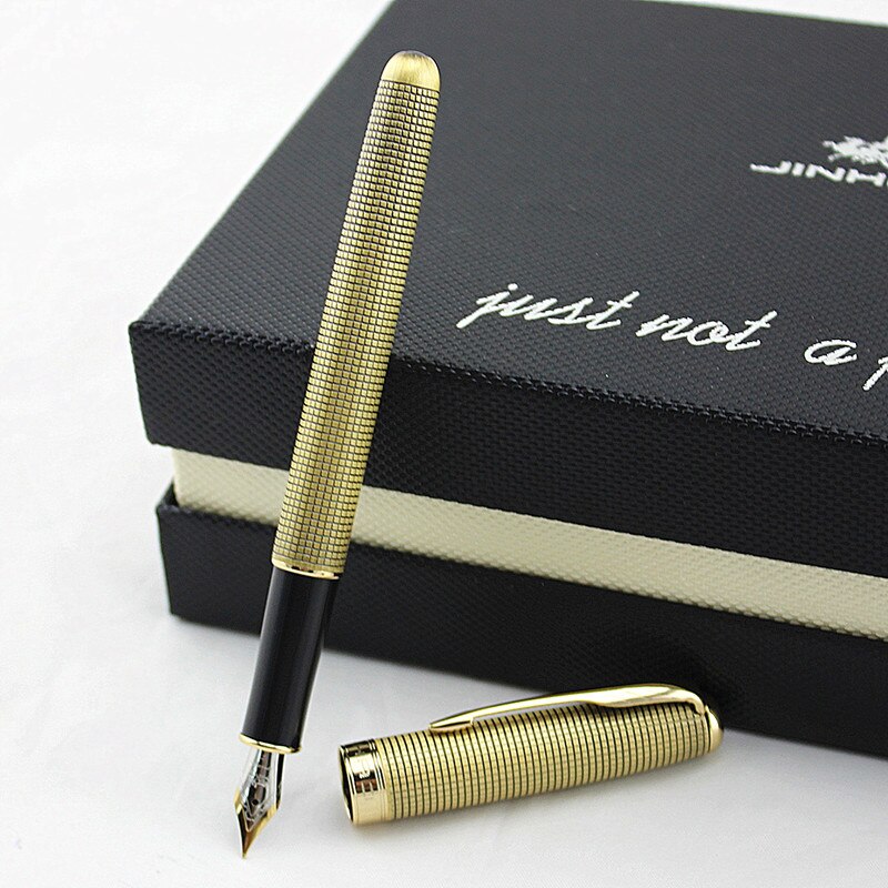 Jinhao 601 Metalen Vulpen Voor Kalligrafie Schrijven Relatiegeschenk Briefpapier Inkt Pen