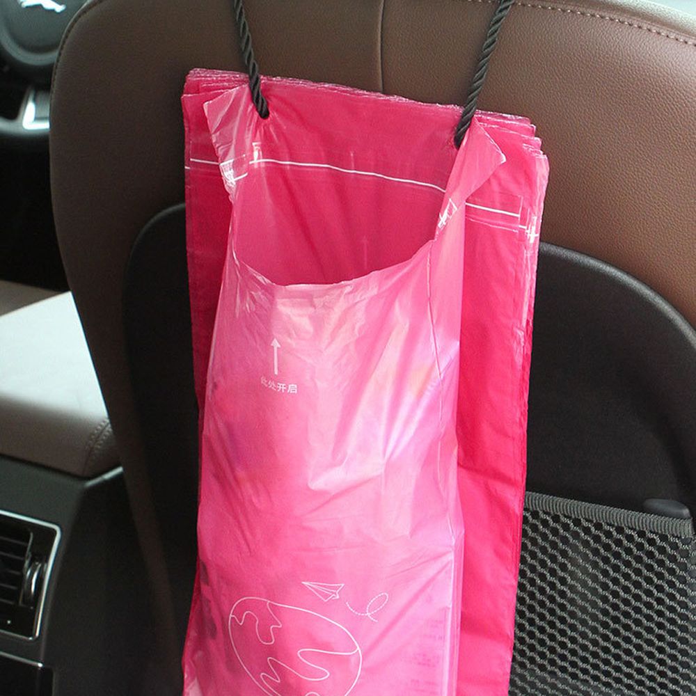 50PCS Disposable Truck Hanging Self-adhesive Interior Organizer Car Seat Back Auto Storage Trash Bag Garbage Bin trunk net
