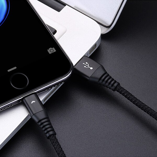 NOHON Lighting Charging Sync Data Line 8 Pin USB Cable For iphone XS XR X 8 7 6 6S 5S 5 Plus For iPad Air 1 2 Short Charge Cable: Black / 1.2M