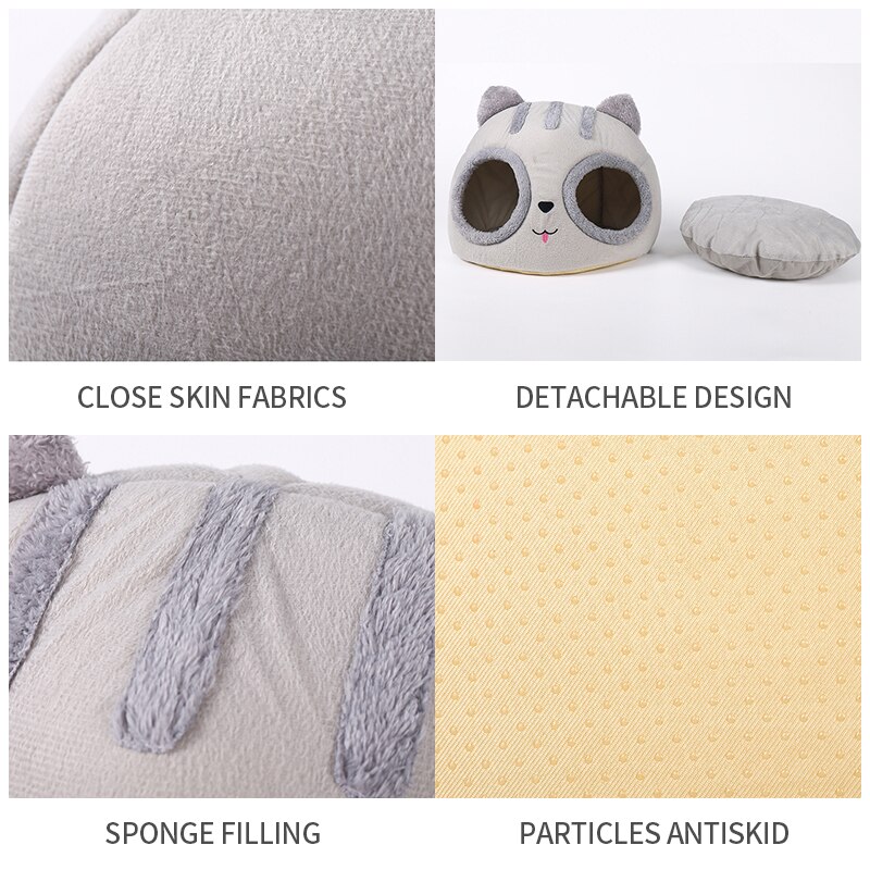 Cama cómoda para mascotas, cesta con alfombrilla pequeña para dormir profundamente en invierno, productos para casa de gatos, tienda de campaña para mascotas, cueva acogedora, camas para gatos para interiores, 2022