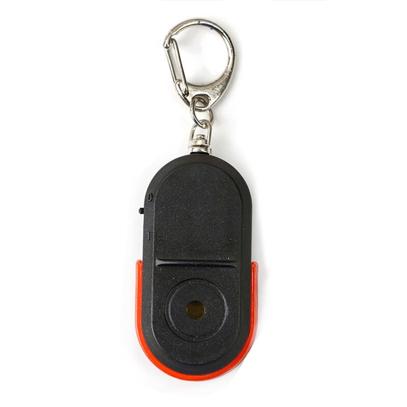 Mini Anti-lost Whistle Key Finder Wireless Alarm Smart Tag Key Locator Keychain Tracker Whistle Sound LED Light Things Tracker: Red