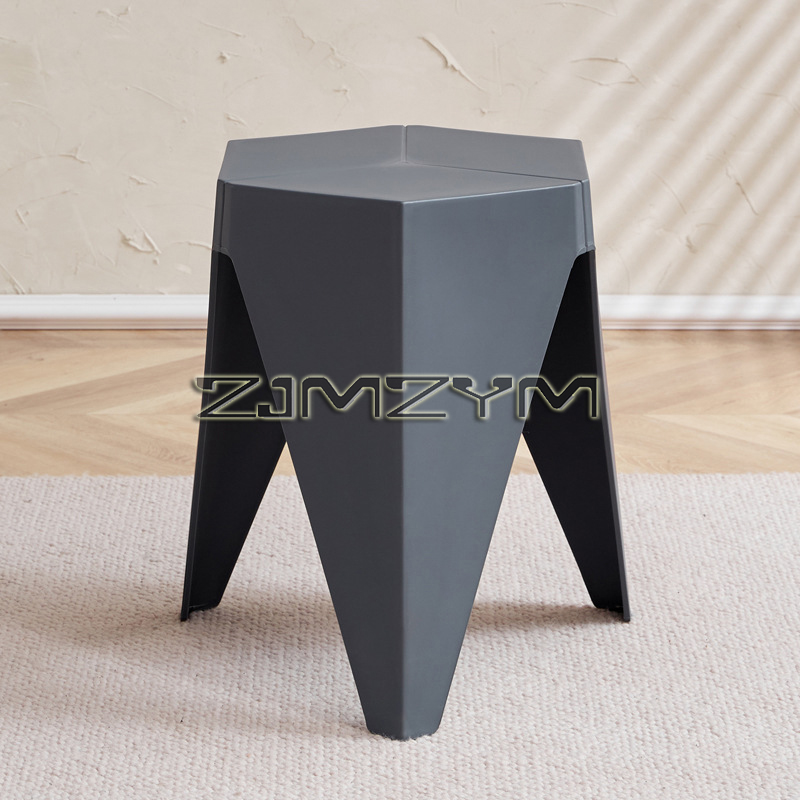 Repose-pieds de banc de remplacement de chaussure de style nordique, optique renforcée, petit tabouret en plastique, tabouret bas d'attente, maison: kaki foncé