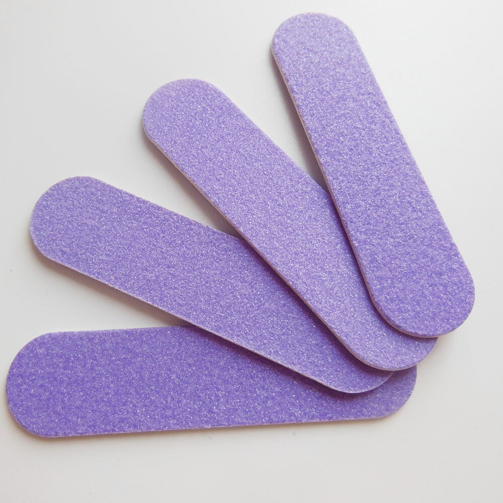 100 pcs purple mini nail file wood nail file wooden emery board nail art tool manicure tool