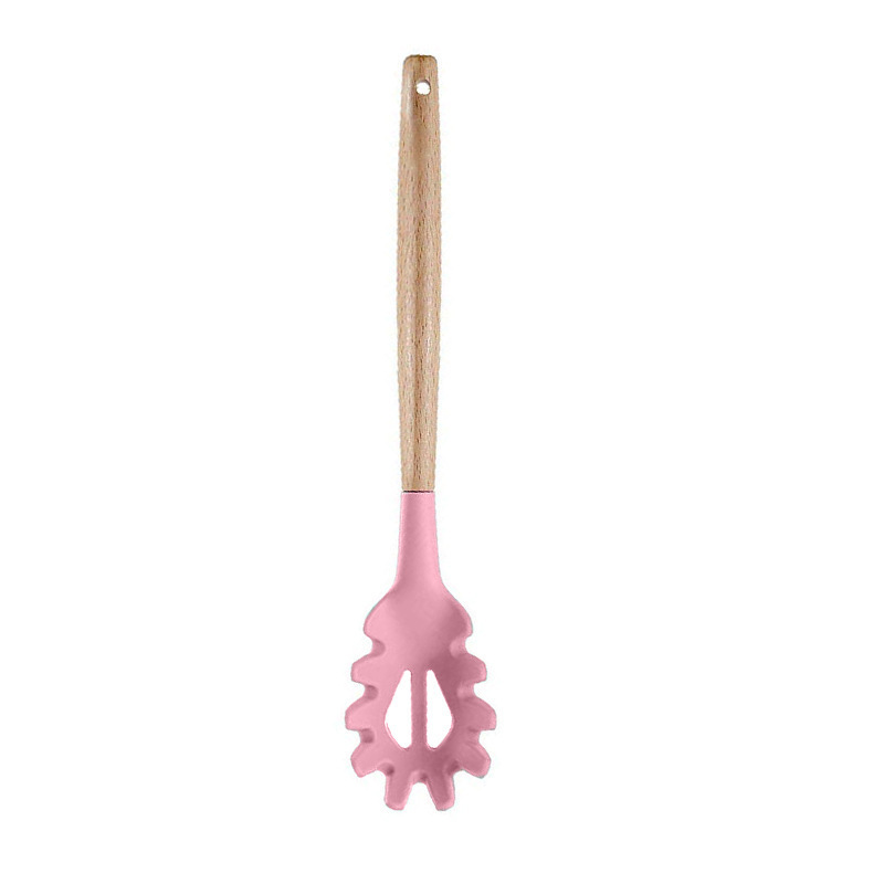Rosa matlagningsredskap silikonredskap med trä multifunktionshandtag non-stick spatel slev äggvispar spade: Armégrön