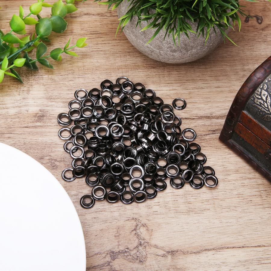 Oeillet Double face en laiton, outil de bricolage, Rivet creux pour vêtements, sac, ceinture, Rivet pour chaussures, accessoires, 6mm, 100 pièces