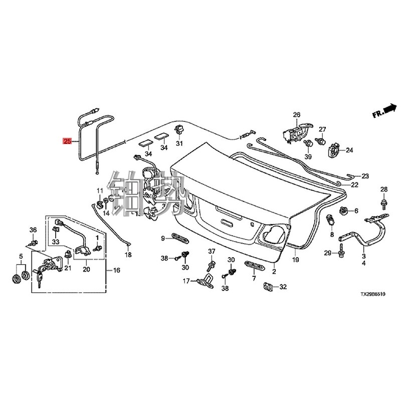 BLIC Achterklepslot voor o.a. Vw - 6010-01-015449P, 5901655652895