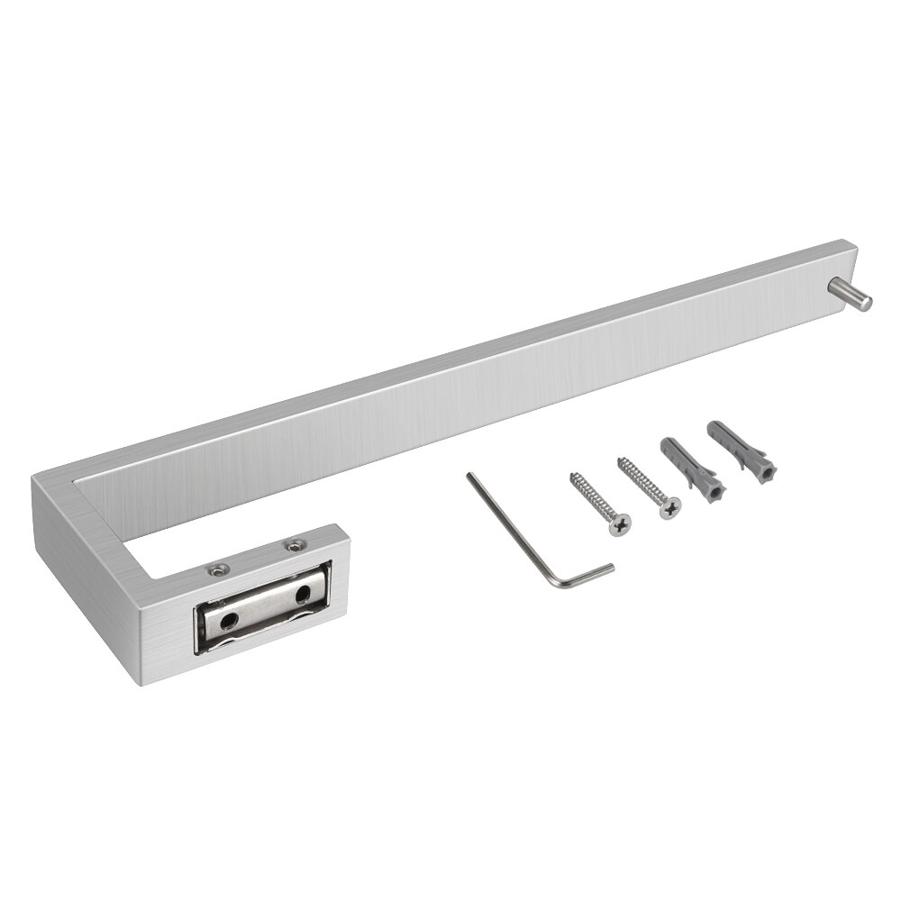 Towel Holder Drilled Towel Rail Stainless Steel Wall Mounted Bathroom Cloth Rack Bath Bar 35cm