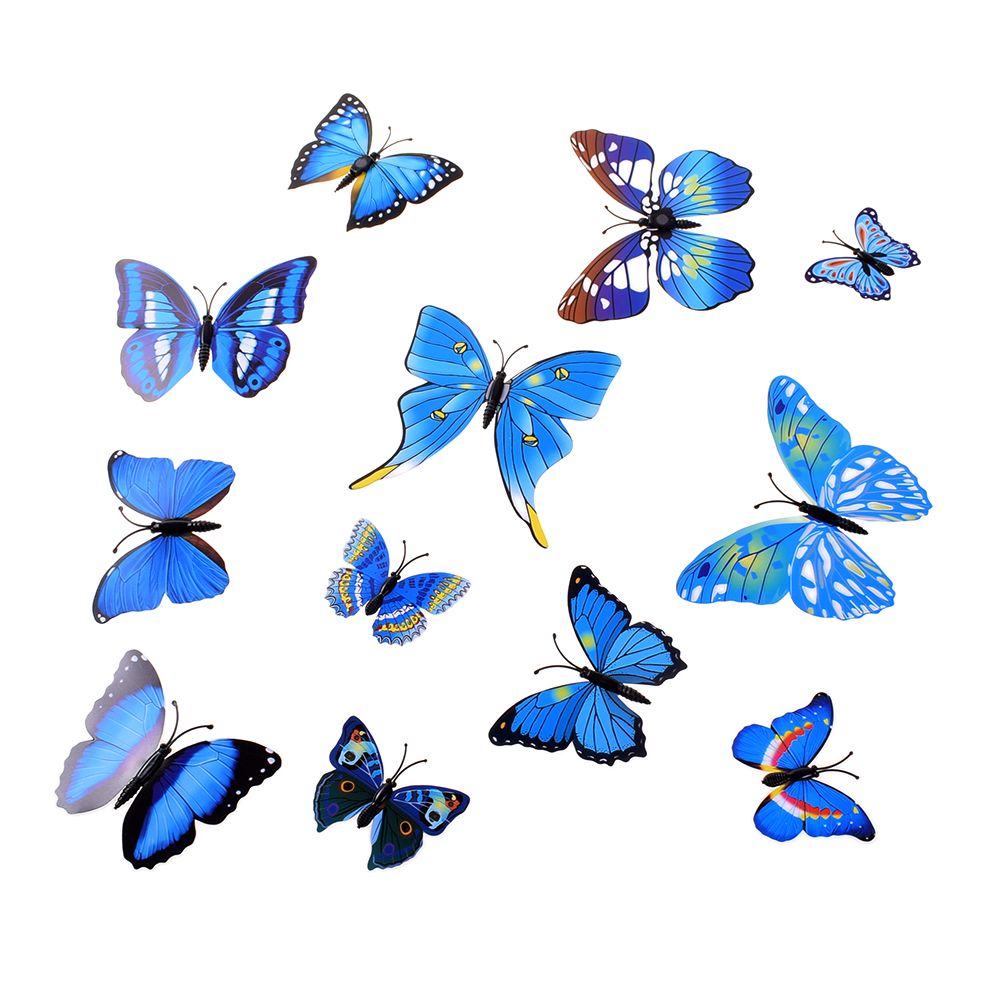 3d driedimensionale muurstickers vlinder muurstickers maat 12 pak bruiloft gordijn etalage stickers huisdecoratie: 7