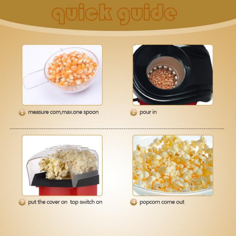 Automatic Popcorn Machine Electric Household American Standard 110V European Standard Plug 220V Mini Air Corn Popcorn Machin