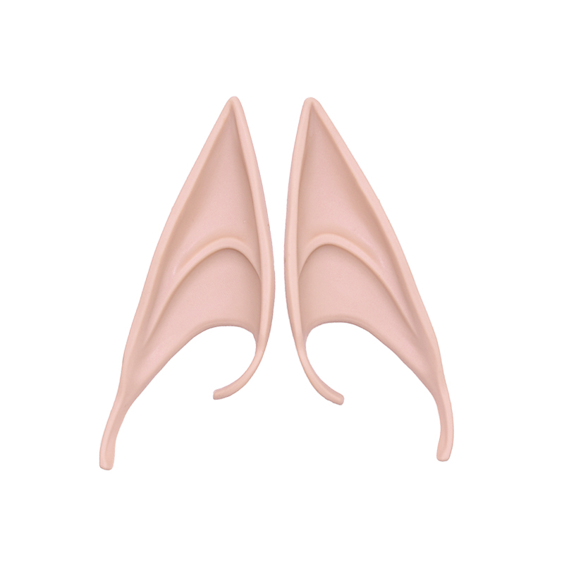 1 paio di orecchie da elfo in reticolo fata angelo vestire orecchie finte puntelli forniture Cosplay mezza orecchio festa di Halloween puntelli foto decorazioni natalizie: A06 grande