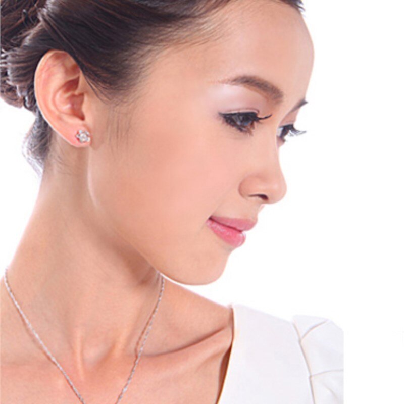 Mooie Wo Bridal Set Niew Brand Sieraden Sets Zirkoon Instellen Bloem Hanger Ketting Oorbellen Sieraden