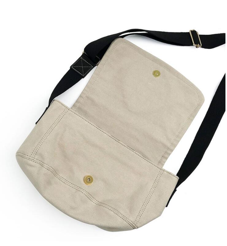 2022 Mode Saturn Canvas Vrouwen Bericht Handtassen Meisjes Enkele Schouder Crossbody Tassen: Beige White strap