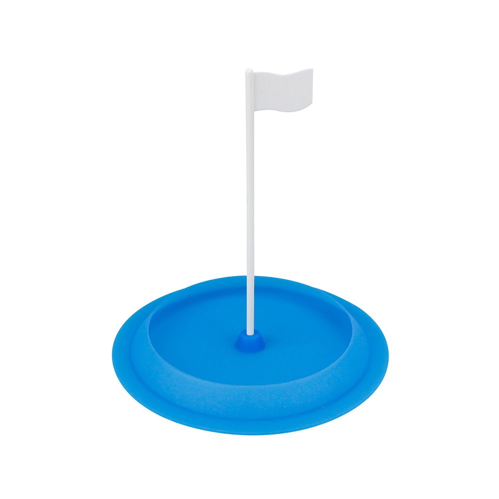 Golf Practice Hole Putting Cup All Direction Soft Rubber with White Target Flag Golf Hole Cup Blue Green and red Training Aids: Blue