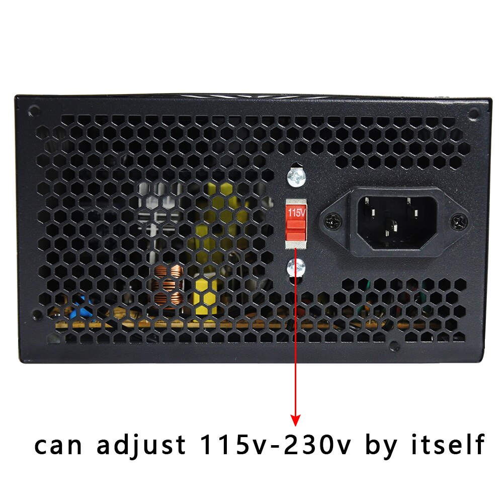 IXUR PSU PFC 400 W Watt Silent Fan ATX-580GT PC Computer Power Supply