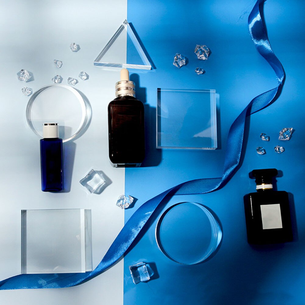 Transparent Acrylic Plate Photography Props Ornaments Cosmetics Shooting Background Auxiliary Prop for Photo Studio