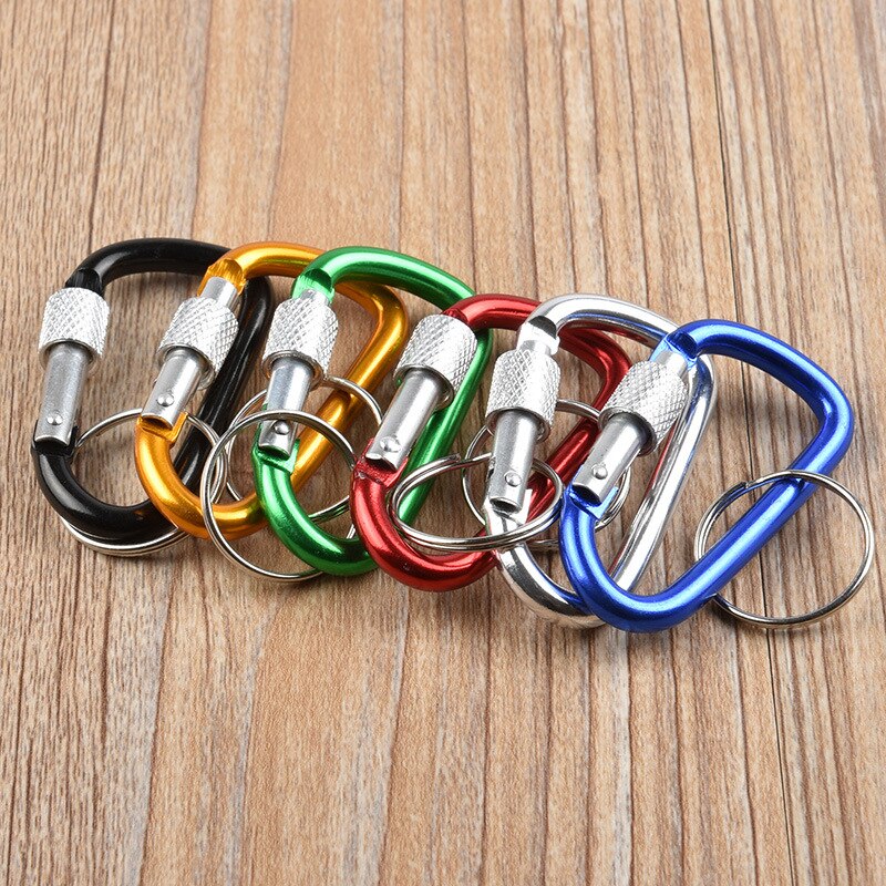 Climbing Carabiner D Shape Climbing Buckle Lock Security Safety Lock Outdoor Climbing Equipment 47*22mm