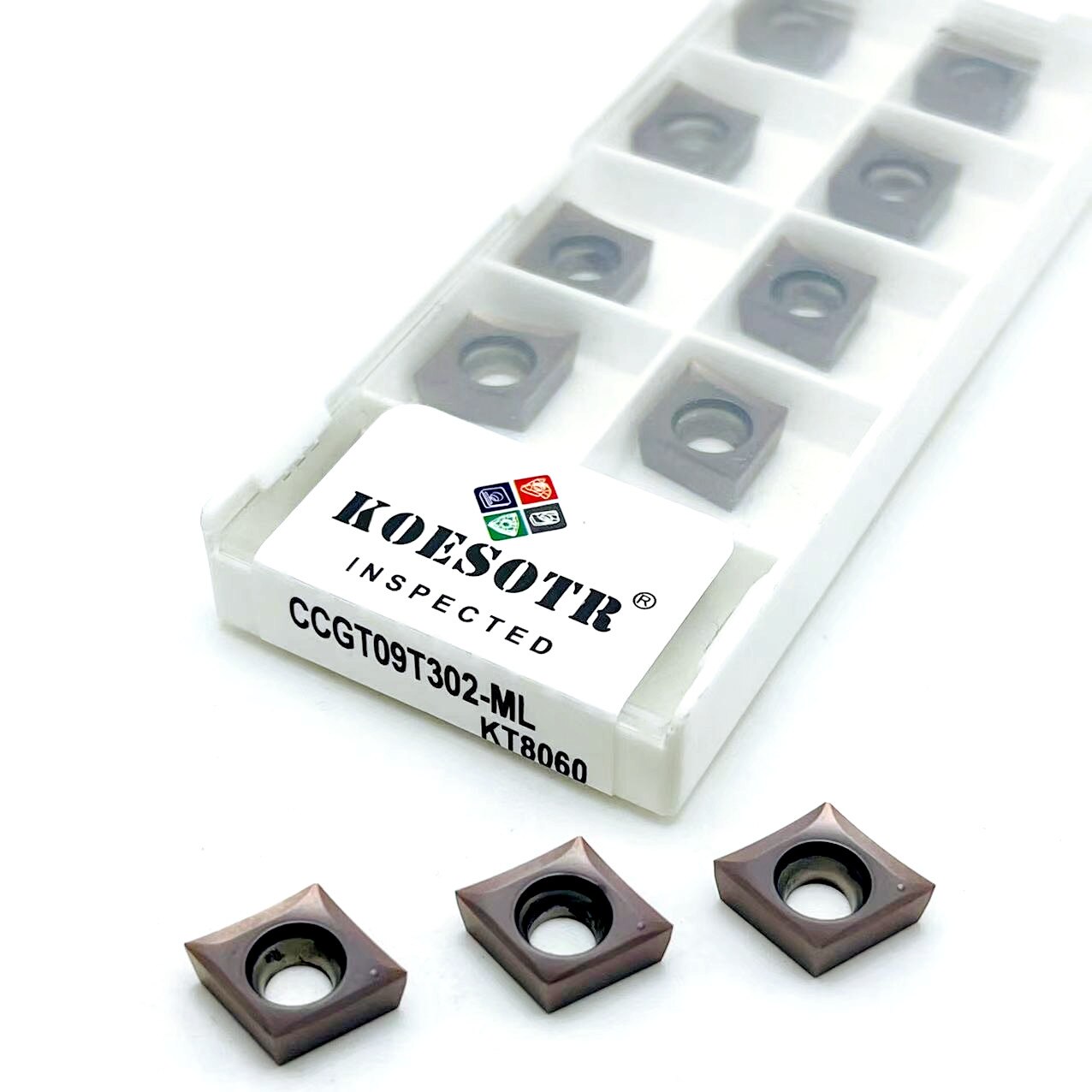 Insertos de carburo de hoja CNC, acabado de acero inoxidable, CCGT060201 CCGT060202 CCGT060204 CCGT09T301 CCGT09T302 CCGT09T304 ML KT8060