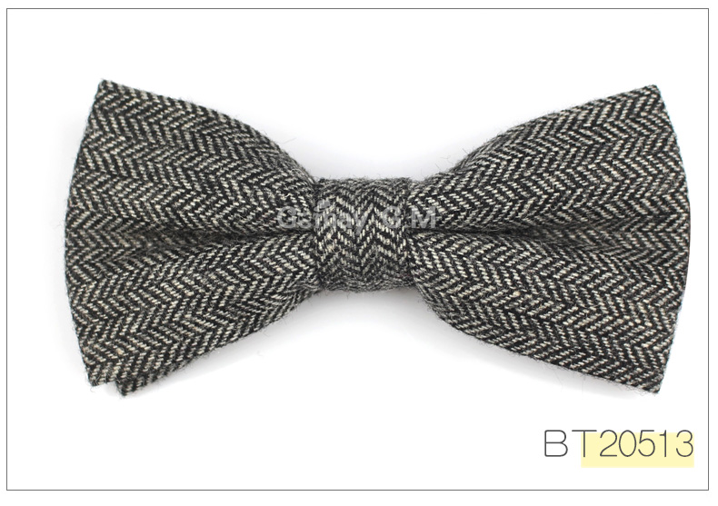 Vlnené motýliky pre mužov ležérne vlnené motýliky pre ženícha jednofarebné nastaviteľné zimné motýliky na svadbu: Bt20513