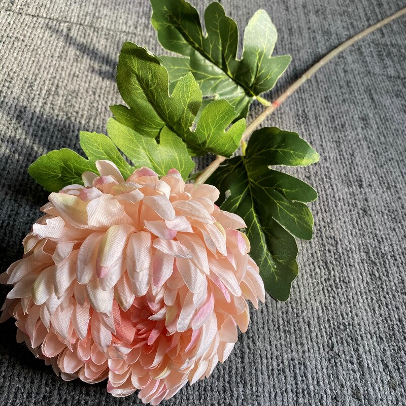 Grote Enkele Chrysant Land Stijl Woonkamer Bloemstuk Kunstbloemen Bruiloft Schieten Props Decor Bloemen