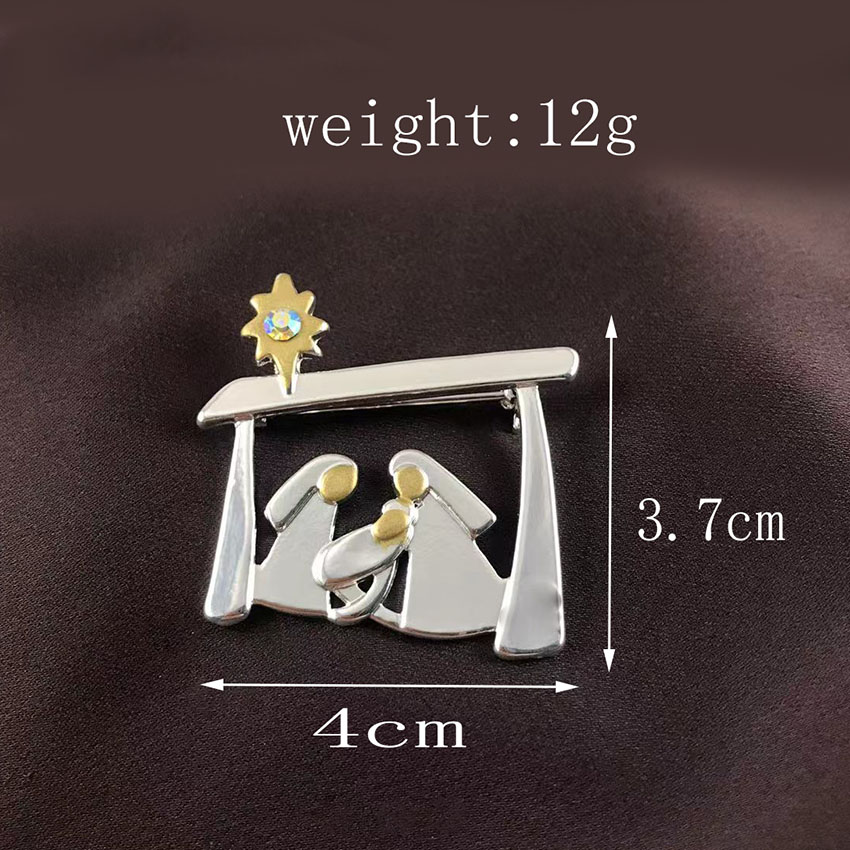 creatieve ontwerpbroche voor kerstcollectie als een kind geboren Memorial Pins: Default Title