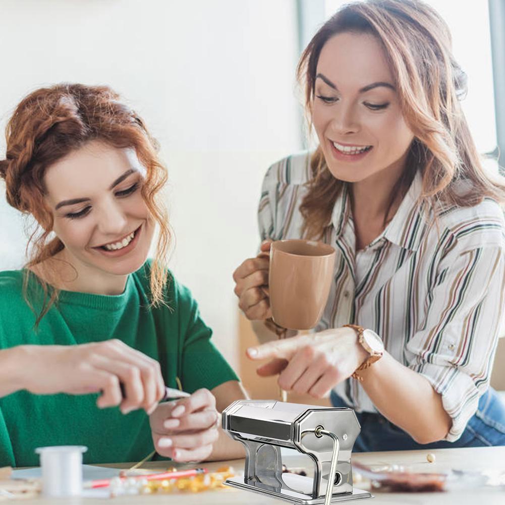 Portable Steel Craft Polymer Clay Rolling Machine Press Hand Handmade Tools Roller Cranked Non-Electric Pasta Press N9E3