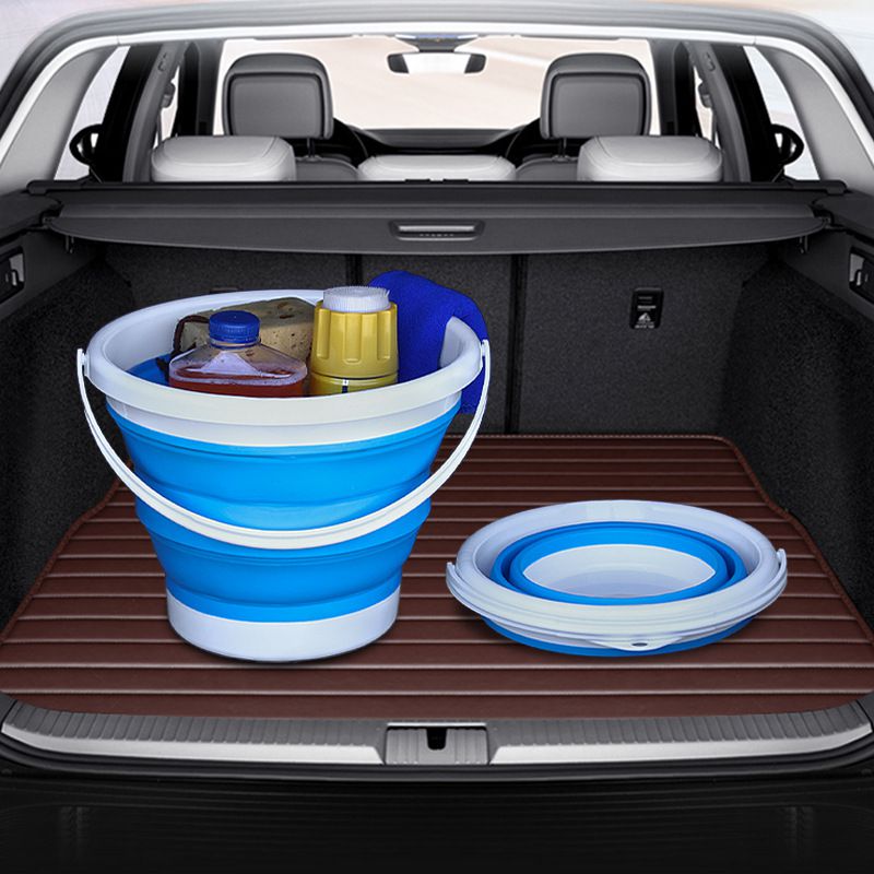 10L/5L/3L Portable Foldable Bucket Collapsible Silicone Bucket Lid Car Washing Pail Outdoor Car Water Storage Tank