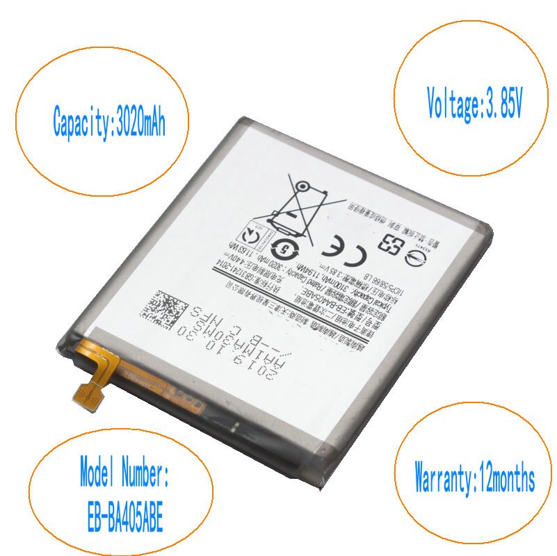 Iskyams 1X3020Mah EB-BA405ABE Batterij Voor Samsung Galaxy A40 A405F SM-A405FM/Ds SM-A405FN/Ds GH82-19582A batterijen