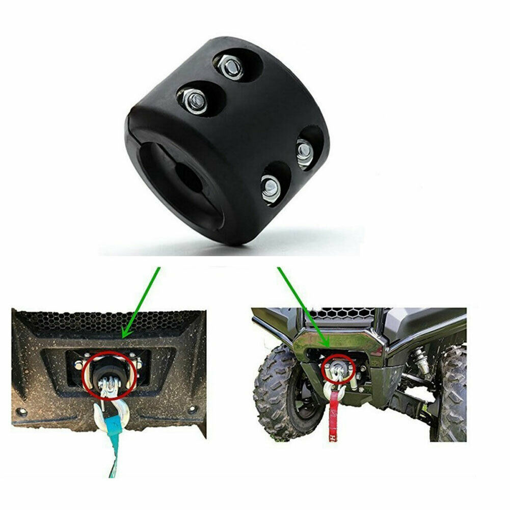 Schwarz Universal- Gummi Winde Kabel Haken Stopper Linie Sparer Für ATV UTV Winden