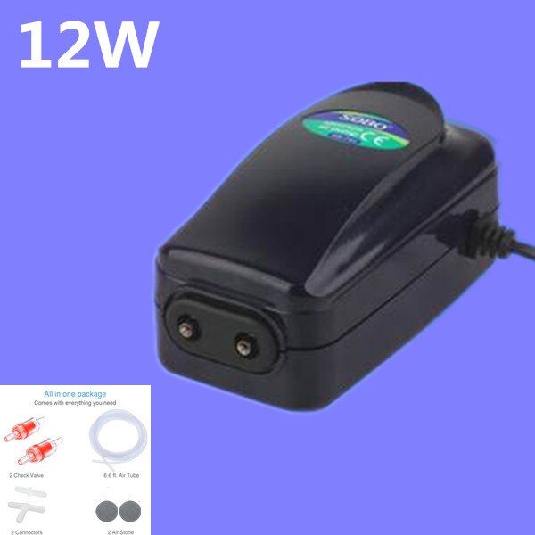 8W 12W Silent Aquarium Air Pump Fish Tank Oxygen Air Pump Quite 2 Outlets 4 Outlets Adjustable Flow: SB-848 Disc Type