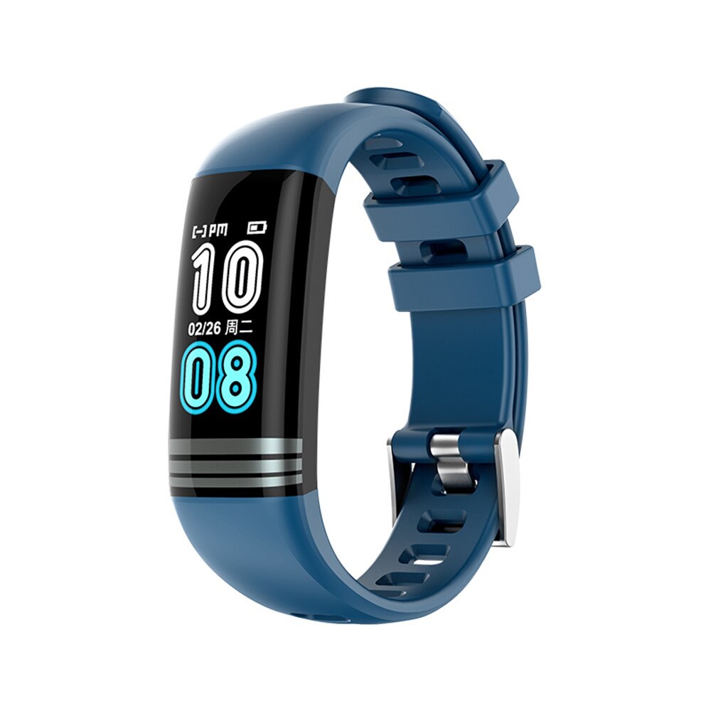 Bluetooth Smart Bracelet For G26S Pro Heart Rate Health Blood Pressure Monitor Wristband Running Fitness Tracker Smartwatch: Blue