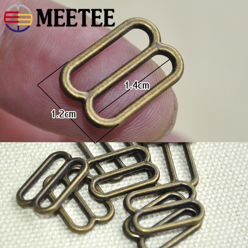 Meetee 5/10 st 14-50mm metall o ring tri-glide spännen bh-ringar skjutreglage rem justera spänne spänne gör-det-själv plagg sömnadstillbehör