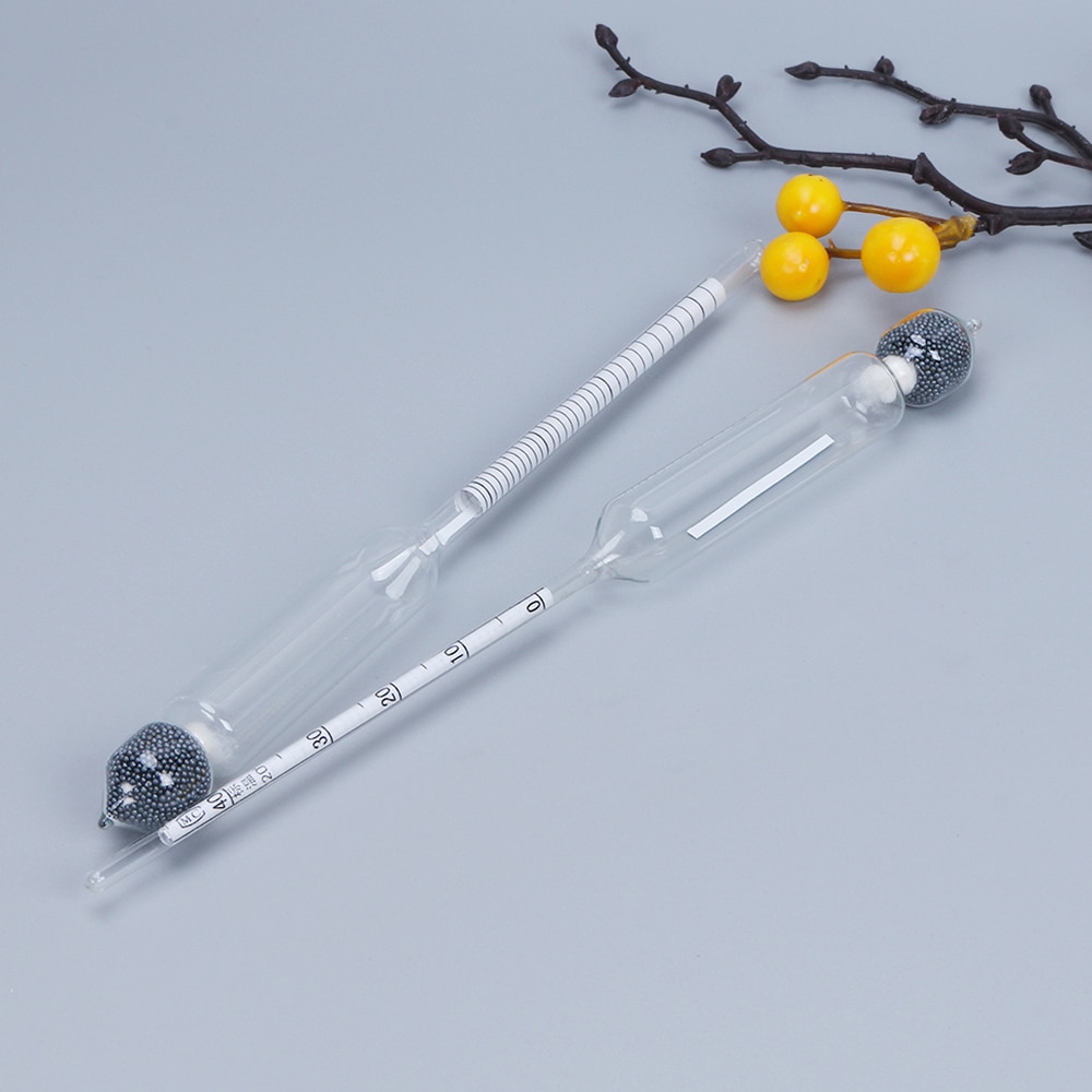 3pcs A Set 0-100% Kit Alcoholometer mini hydrometer for alcohol meter for Wine Alcohol Whisky with The Thermometer