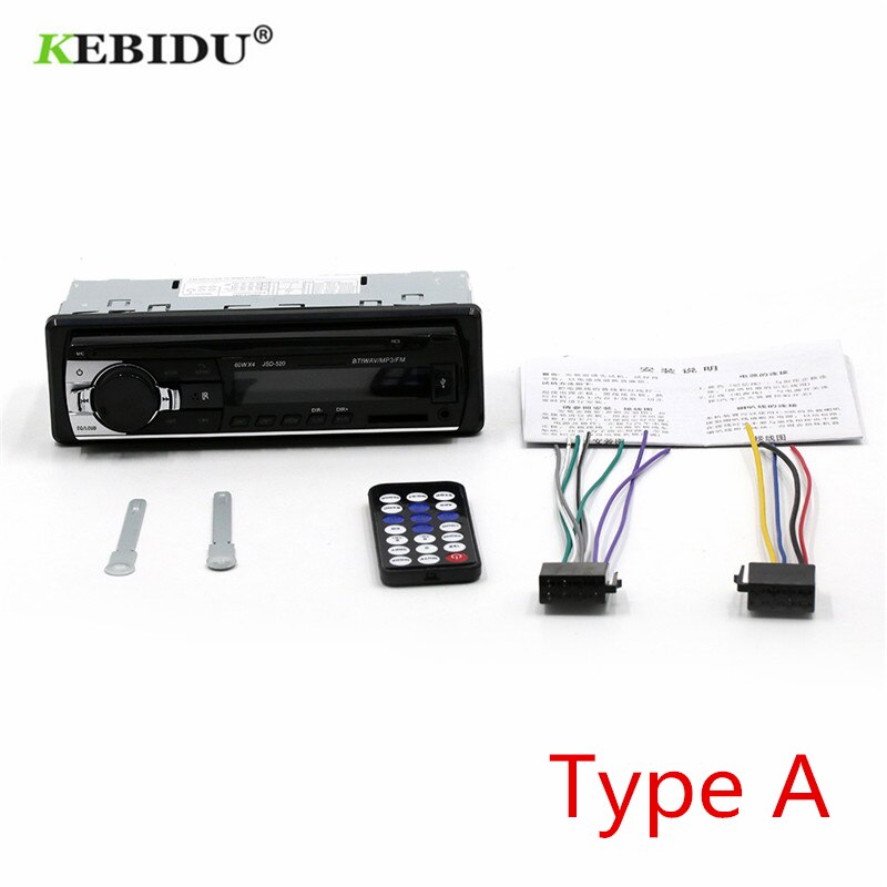 Kebidu 1 din autoradio met  mp3 spelers, 12v autoradio's, led-digitaal display, ingebouwd bluetooth fm-radio's,  mp3 spelers, ondersteuning voor usb, sd en aux: Default Title