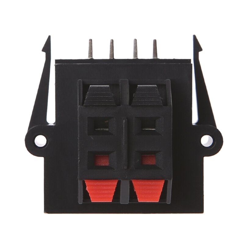 4 Way 2 Row Push Release Connector Strip Block Plate Stereo Speaker Terminal 831D